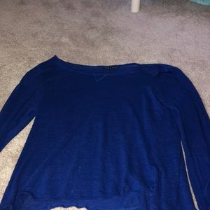 Blue see through long sleeve